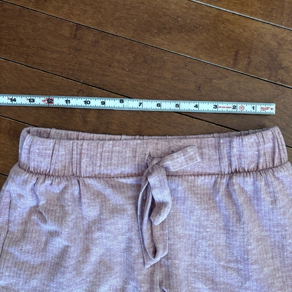 Jockey Pink Ribbed Joggers Sleep Pants Sweatpants Small - Picture 8 of 9